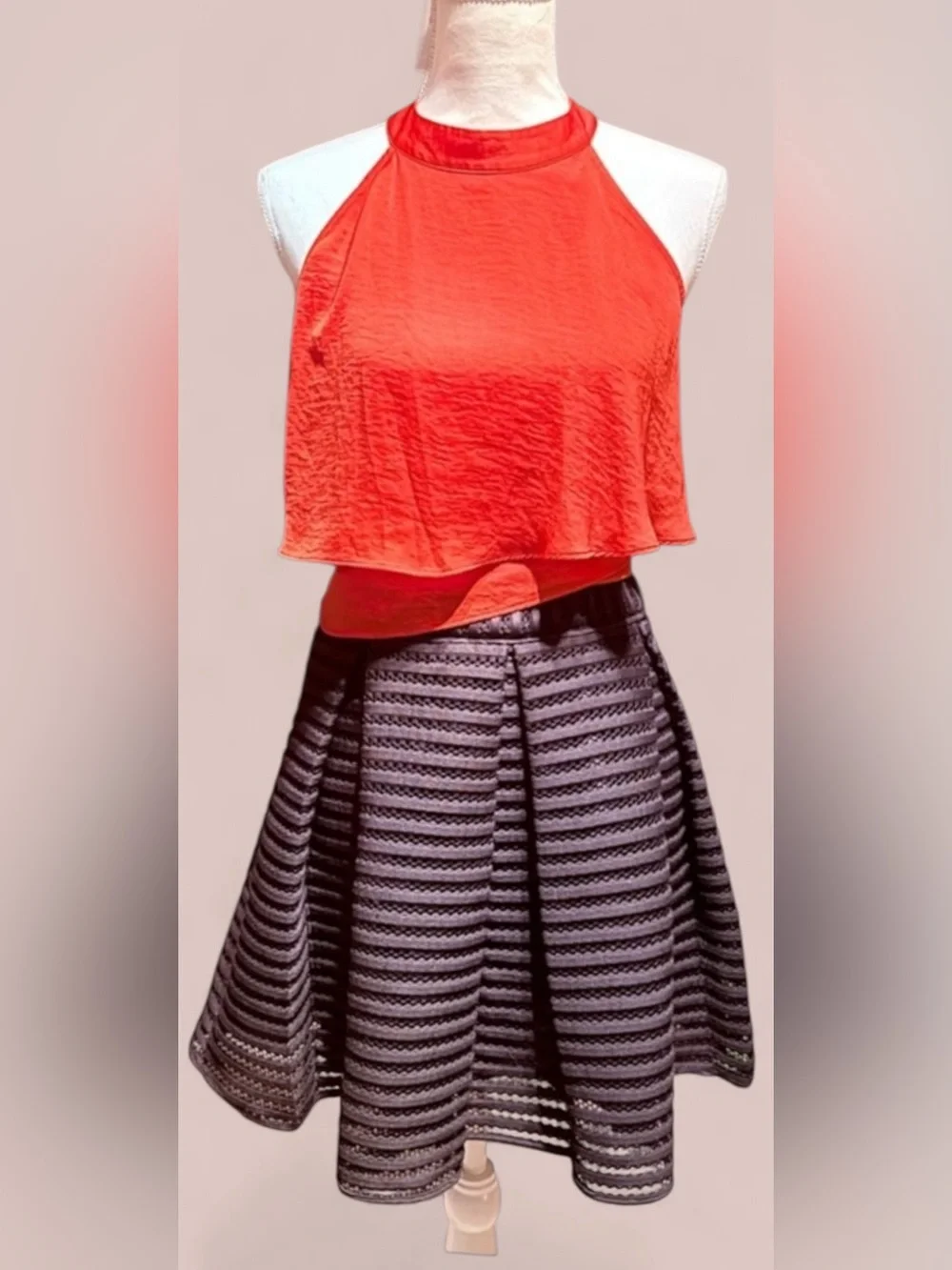 Endless Rose pleated skirt in black.